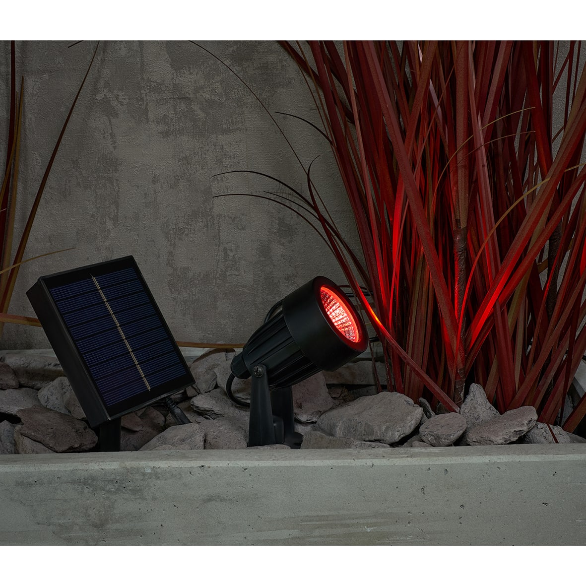 Forum Zink Maltby 2W LED Solar Ground Spike Garden Light Kit - IP65 - 4000K/RGB - Black - Pack of 4 - view 5