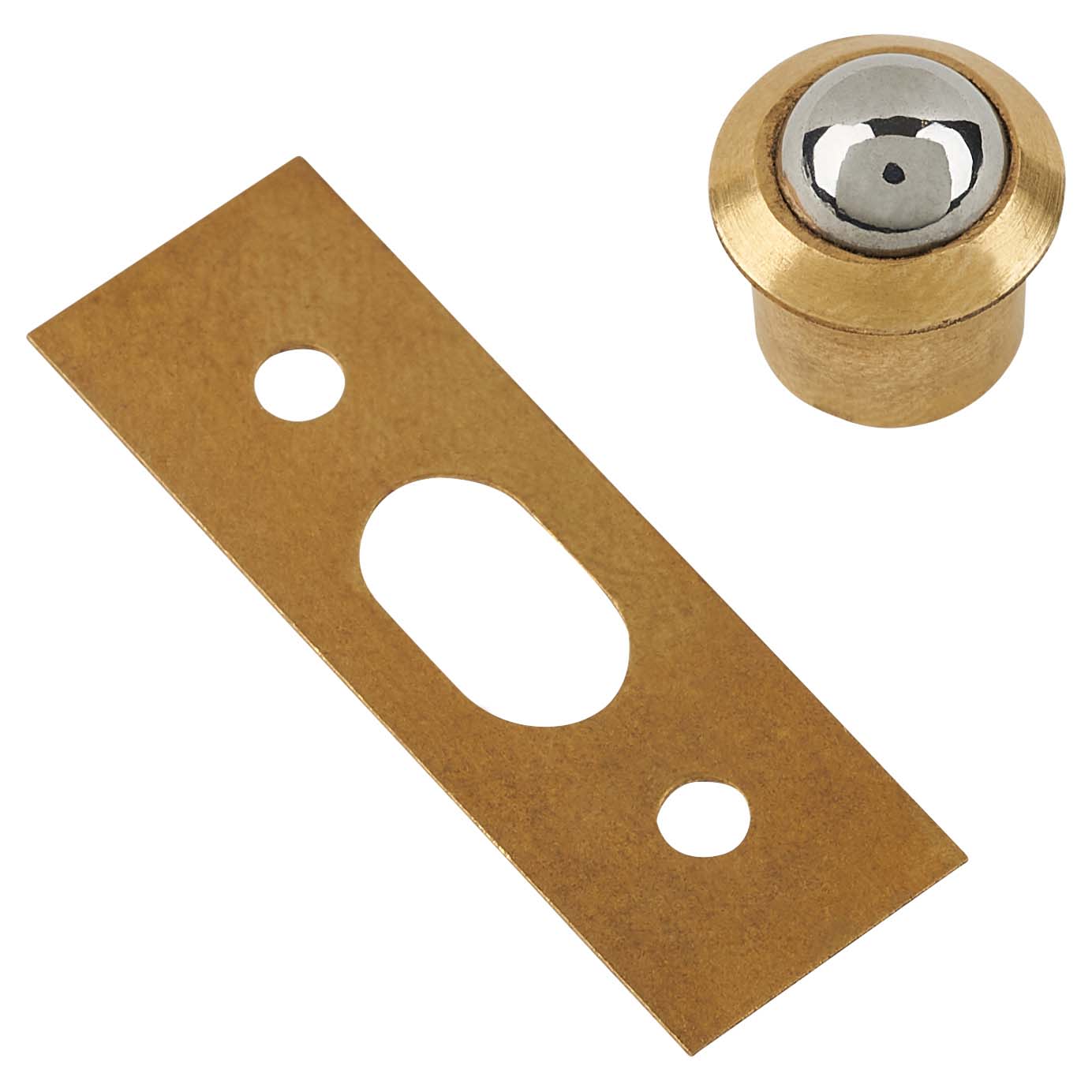 Bales Roller Ball Catch - 10 x 12 x 14mm - Polished Brass - Pack of 10 - view 2