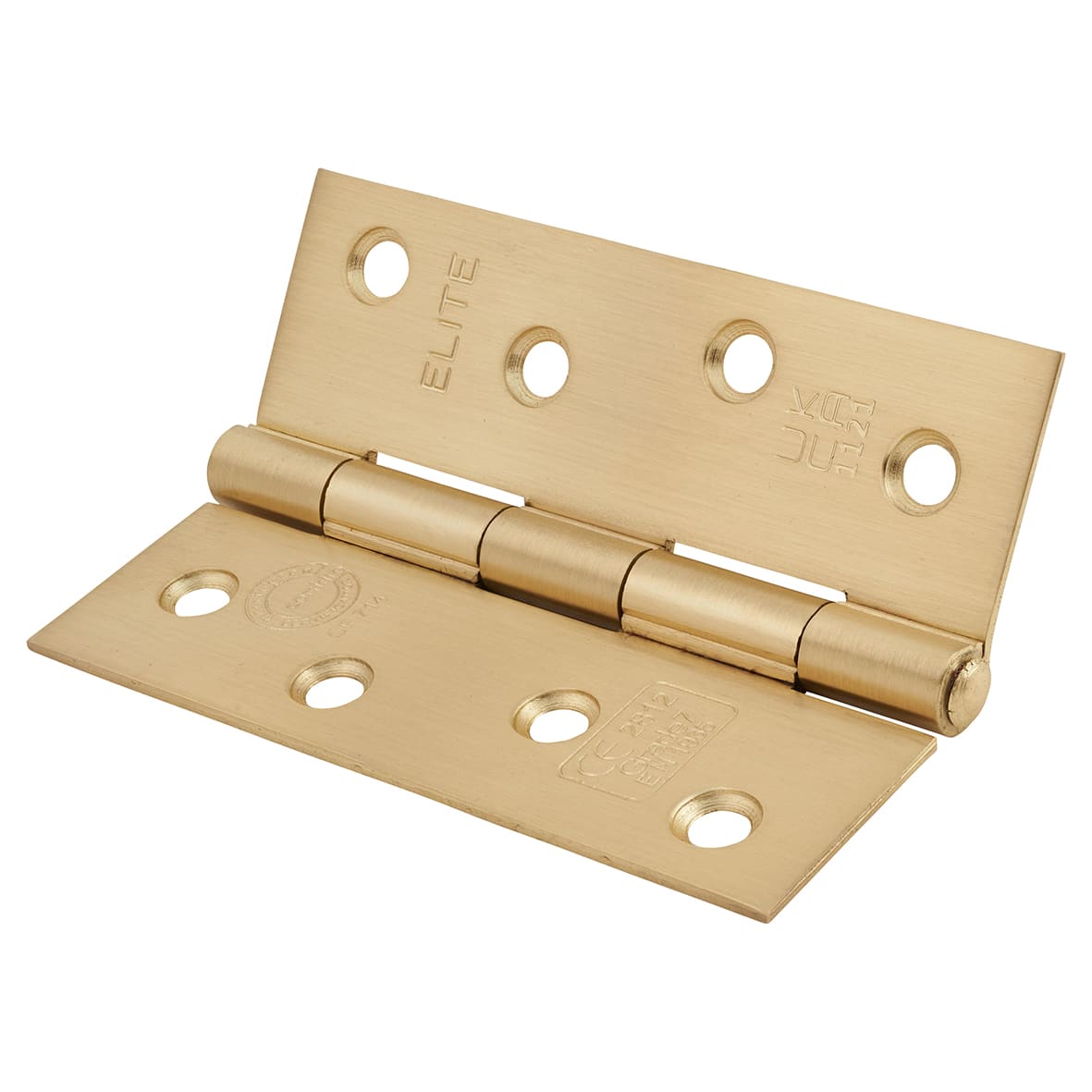 Steel Grade 7 Butt Fire Door Hinge - 100 x 70 x 2mm - Satin Brass - Pair - view 2