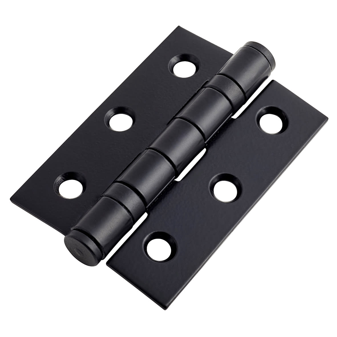 Matt Black Oval Mortice Door Knobs Pack - 57mm Rose Diameter - view 4