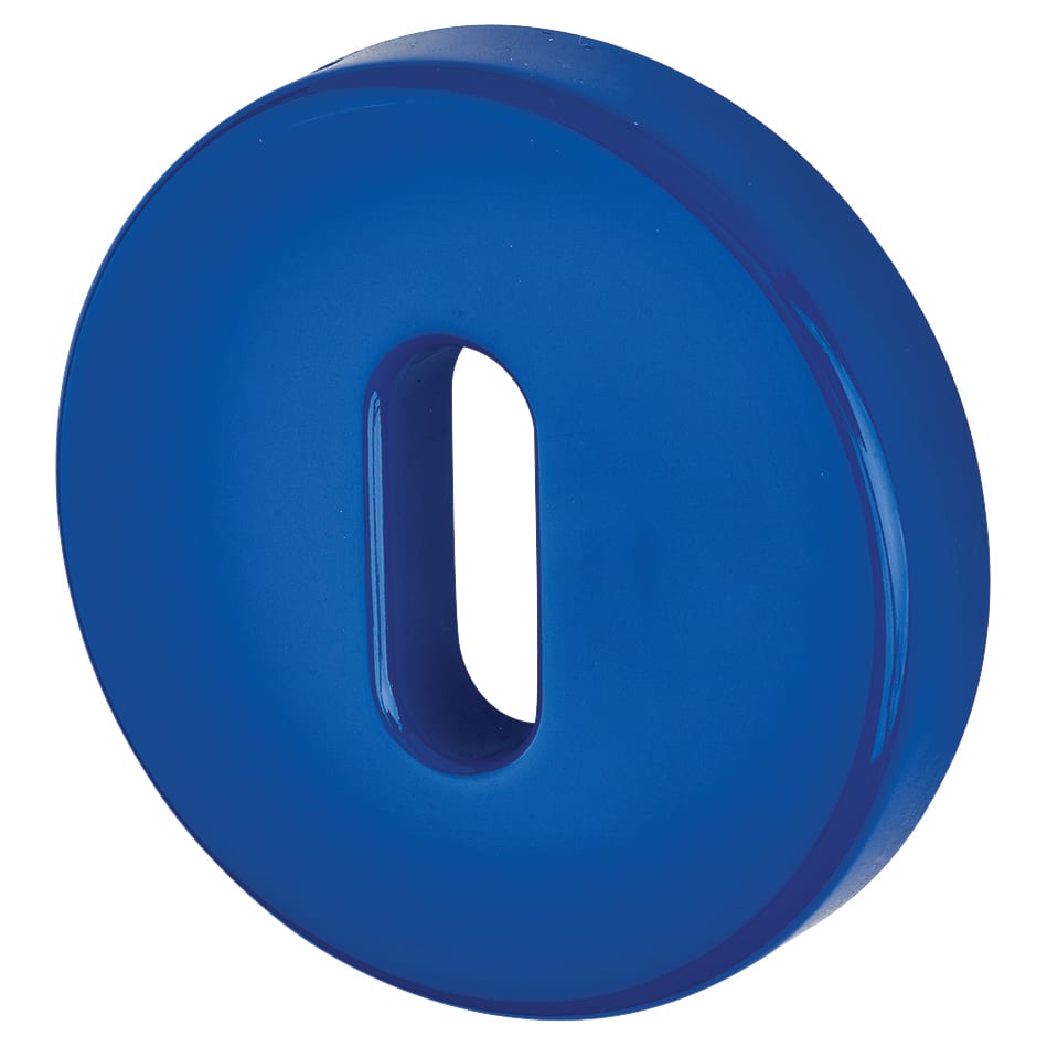 Nylon Escutcheon - 52mm Diameter - Keyhole - Cobalt Blue - Pair - view 2