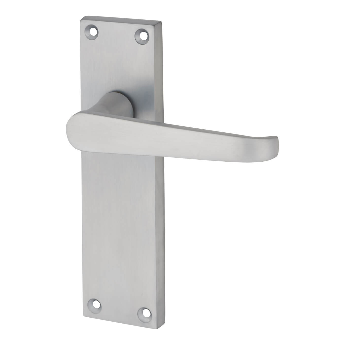 Satin Chrome Budget Straight Latch Door Handles - Mia Range - 153 x 42mm - view 2