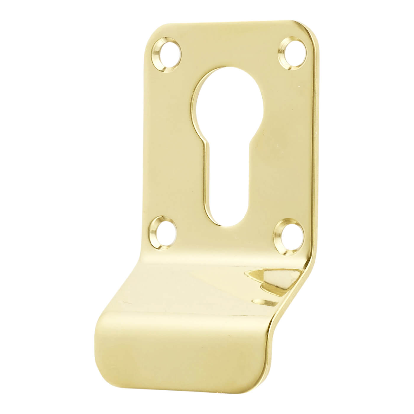 Polished Brass Euro Cylinder Pull - 92 x 43mm - view 2