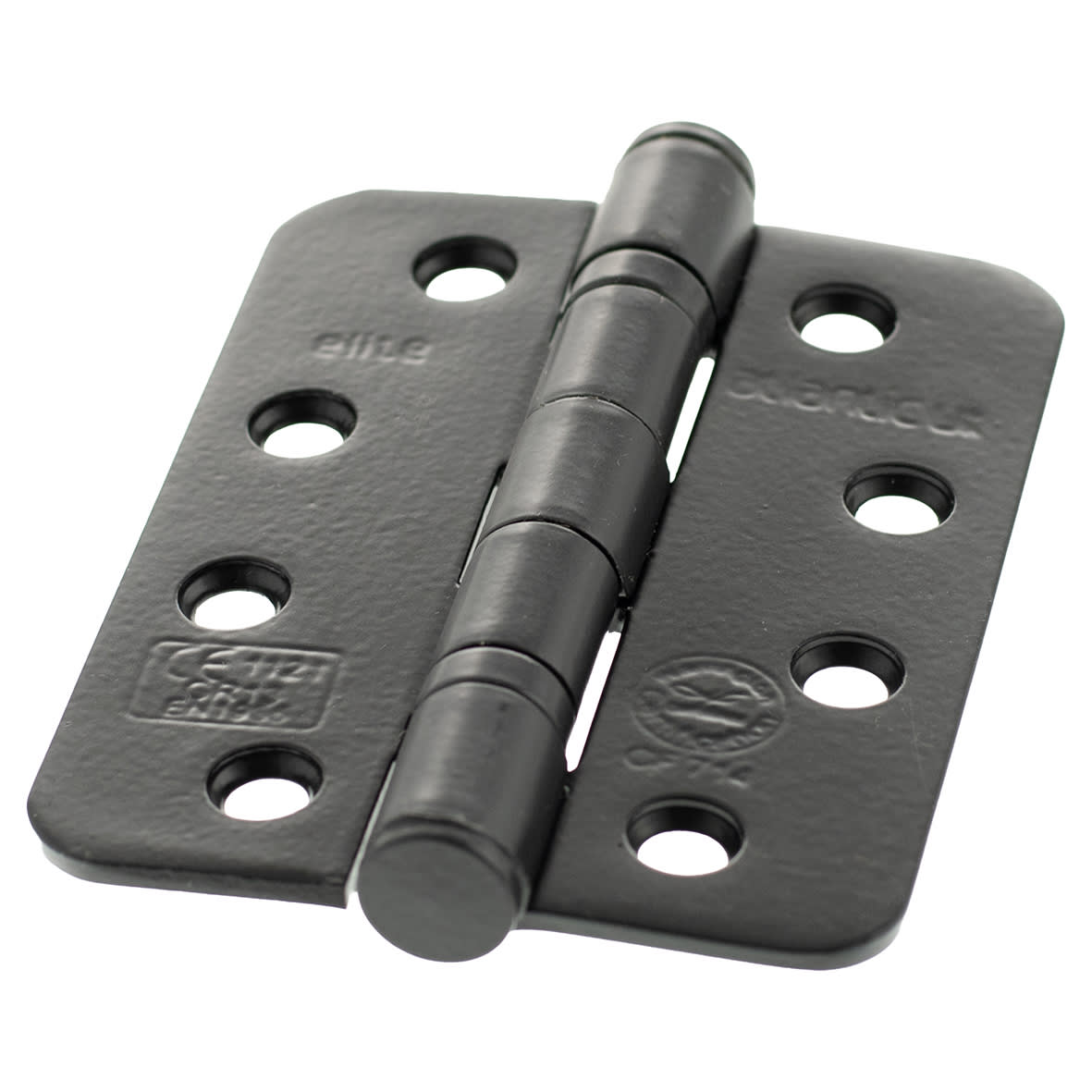 Radius Ball Bearing Grade 13 Butt Fire Door Hinge - 102 x 76 x 3mm - Matt Black - Pair - view 2