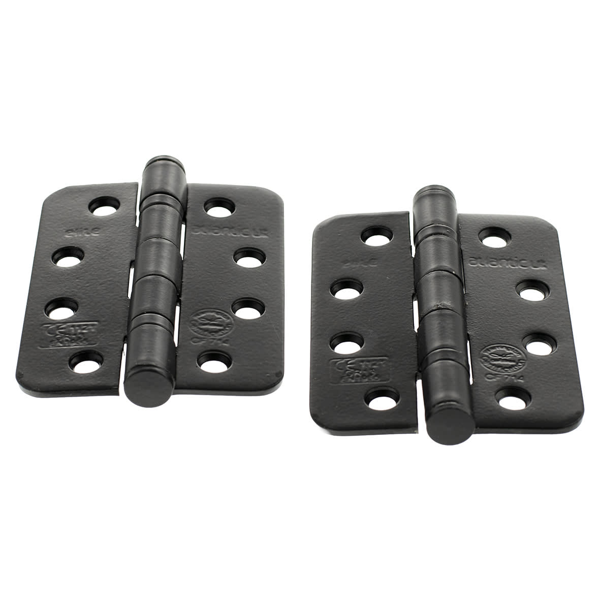 Radius Ball Bearing Grade 13 Butt Fire Door Hinge - 102 x 76 x 3mm - Matt Black - Pair - view 3