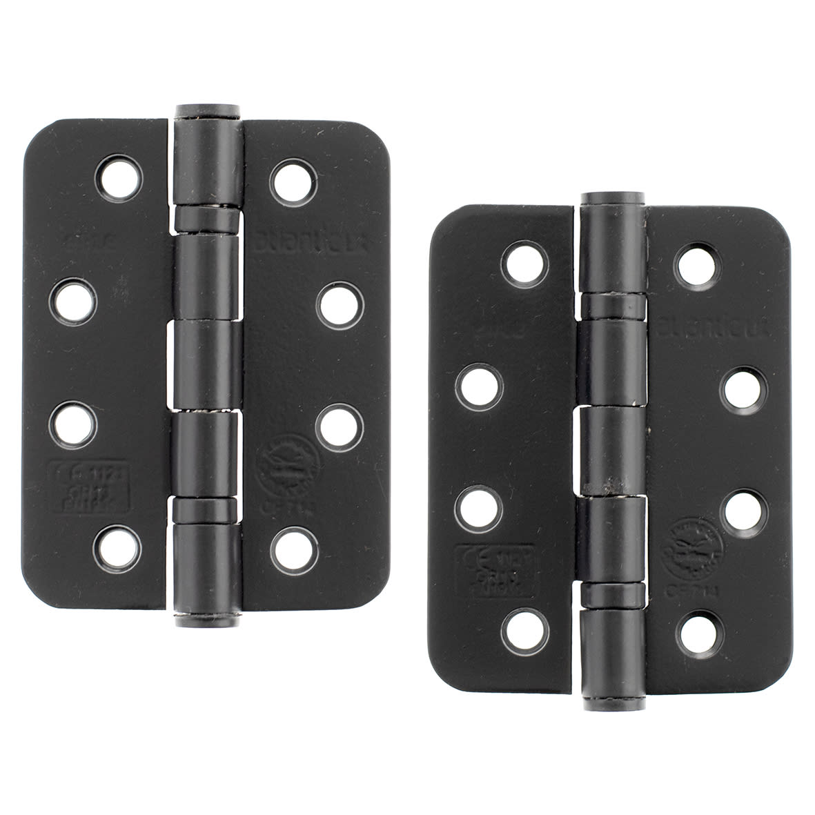 Radius Ball Bearing Grade 13 Butt Fire Door Hinge - 102 x 76 x 3mm - Matt Black - Pair - view 4