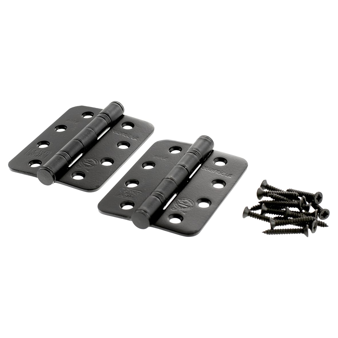 Radius Ball Bearing Grade 13 Butt Fire Door Hinge - 102 x 76 x 3mm - Matt Black - Pair - view 5