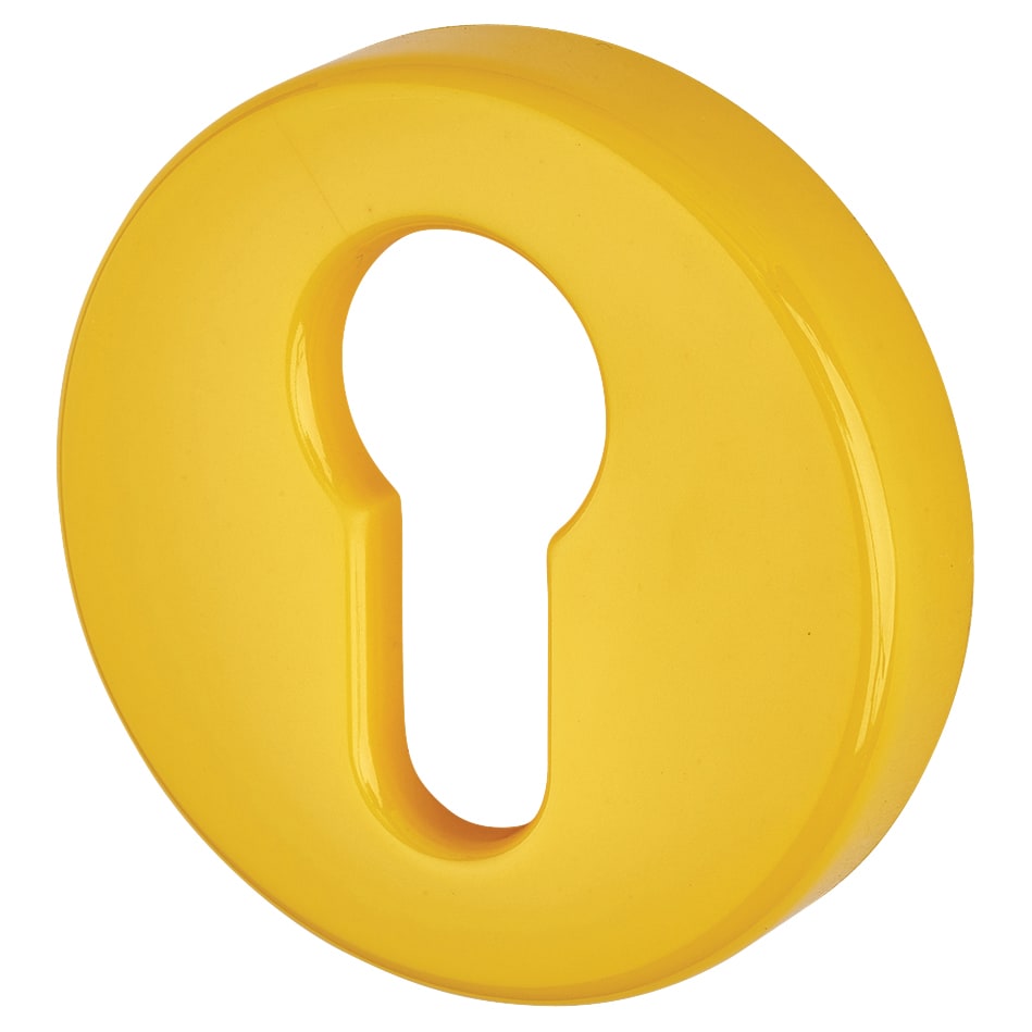 Nylon Escutcheon - 52mm Diameter - Euro - Golden Yellow - Pair - view 2