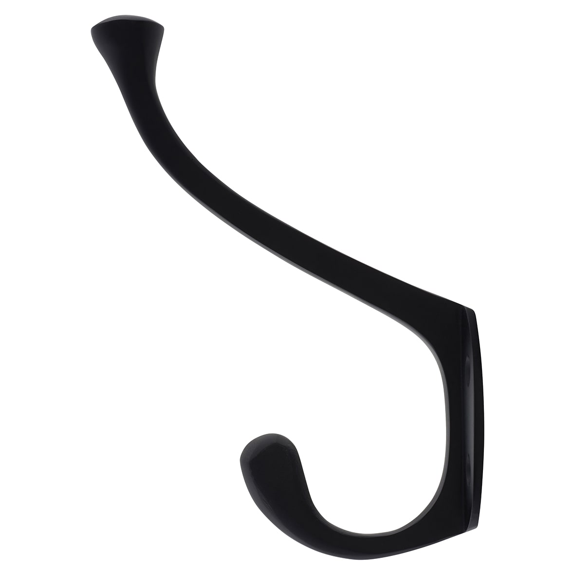 Victorian Heavy Duty Single Hat & Coat Hook - 143 x 65mm - Matt Black - view 3