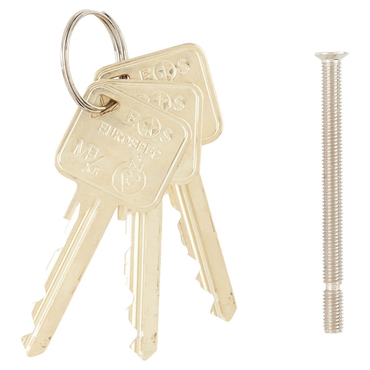 1 Star 6 Pin 46mm Euro Single Cylinder - 36 + 10mm - Polished Chrome - Keyed to Differ - view 3