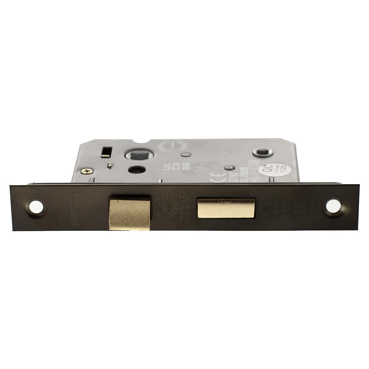 Bolt Through Bathroom Lock - 65mm Case - 44mm Backset - Urban Dark Bronze - view 5