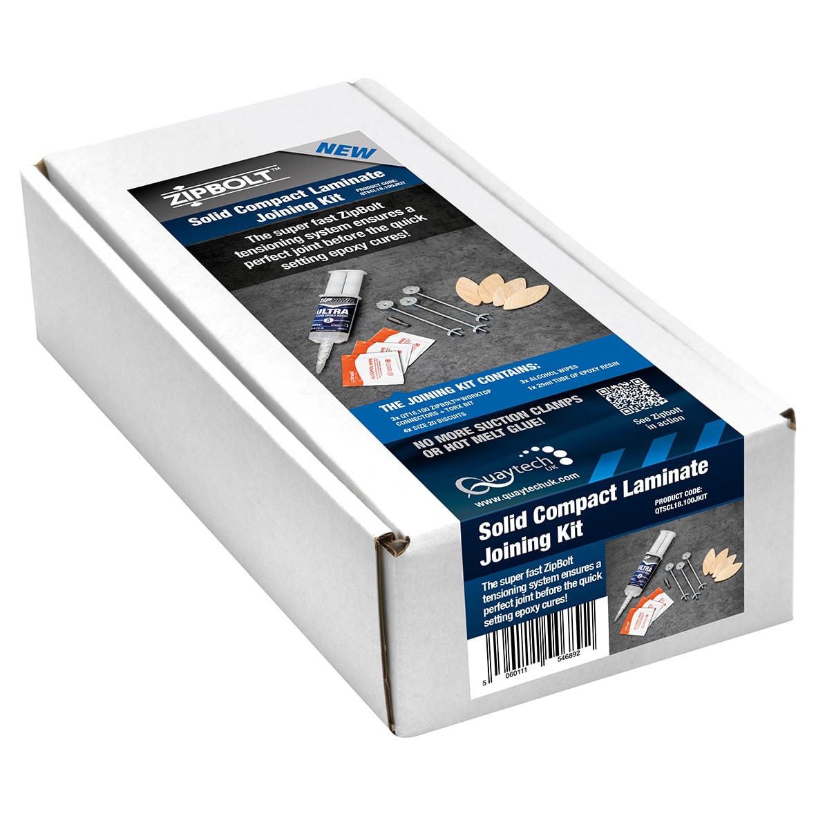 Solid Compact Laminate Worktop Joining Kit - Suits 12 - 15mm Thick Worktops - view 2