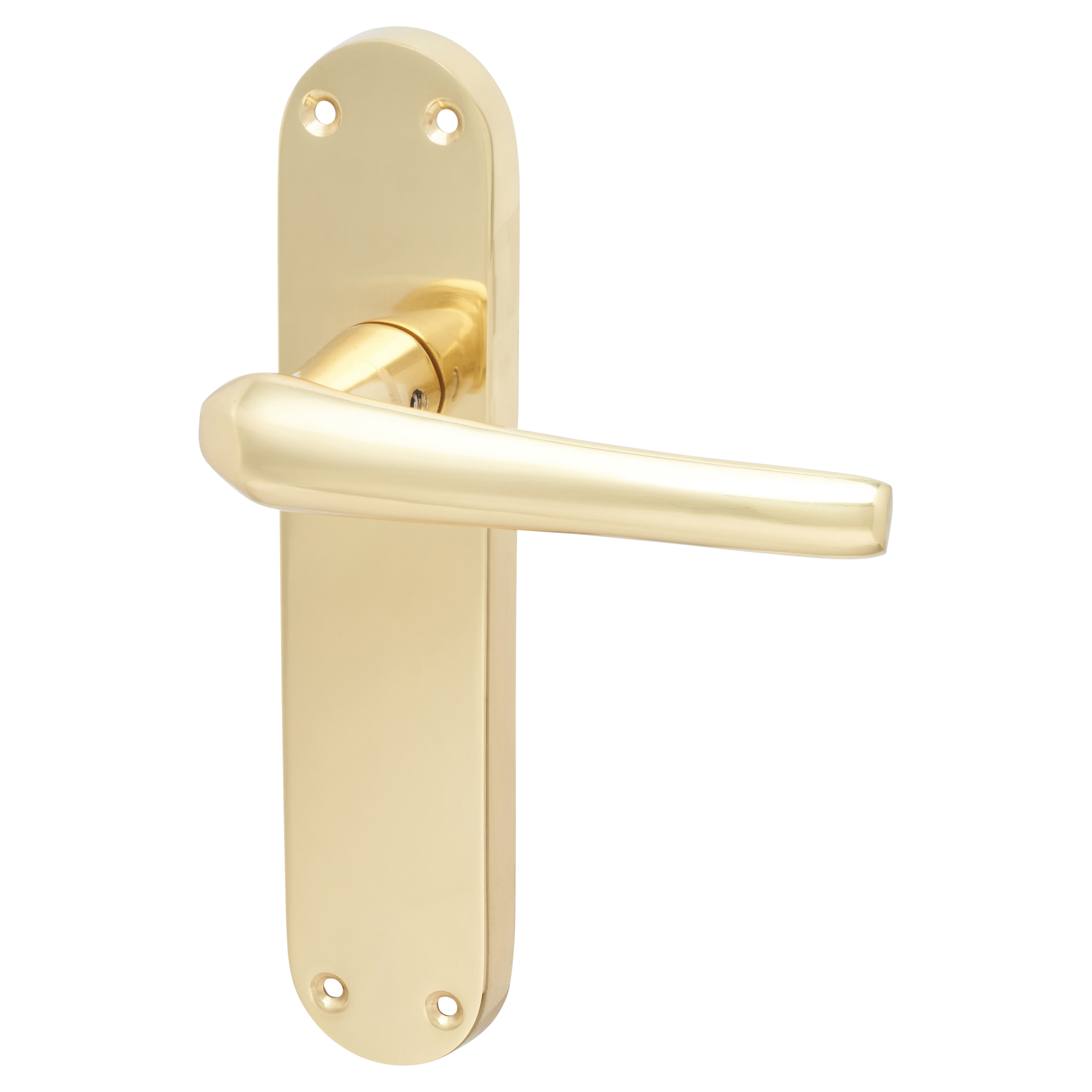 Polished Brass Latch Door Handles - Naples Range - 182 x 40mm - view 2