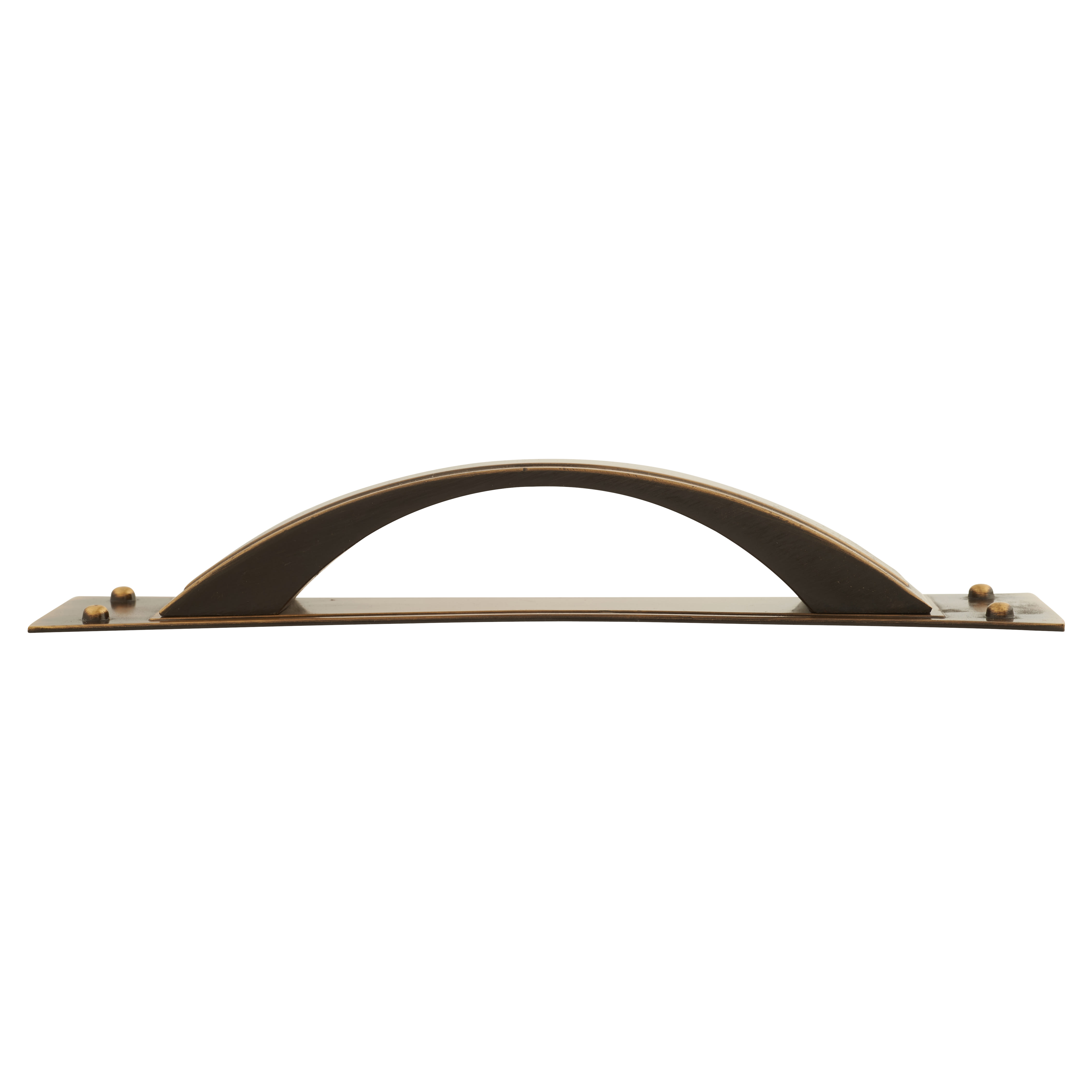 Titan Georgian Cabinet Pull Handle on Backplate - 96mm Centres - Antique Brass - view 3