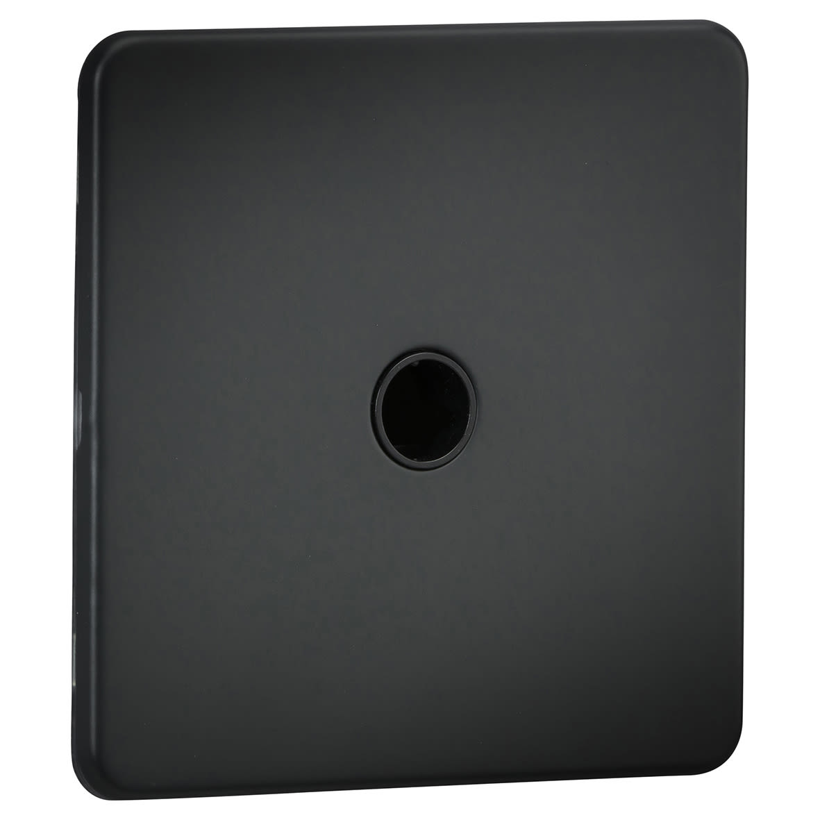 20A Screwless Flat Plate Flex Outlet Plate - Anthracite - view 2