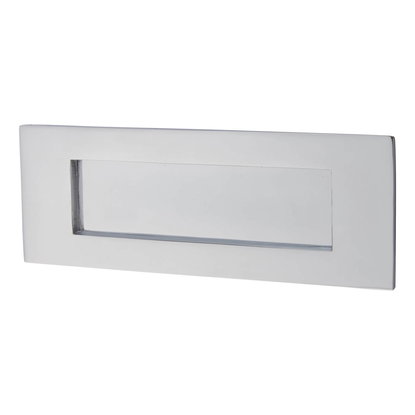 Letter Plate - 205 x 75mm - Polished Chrome - view 2