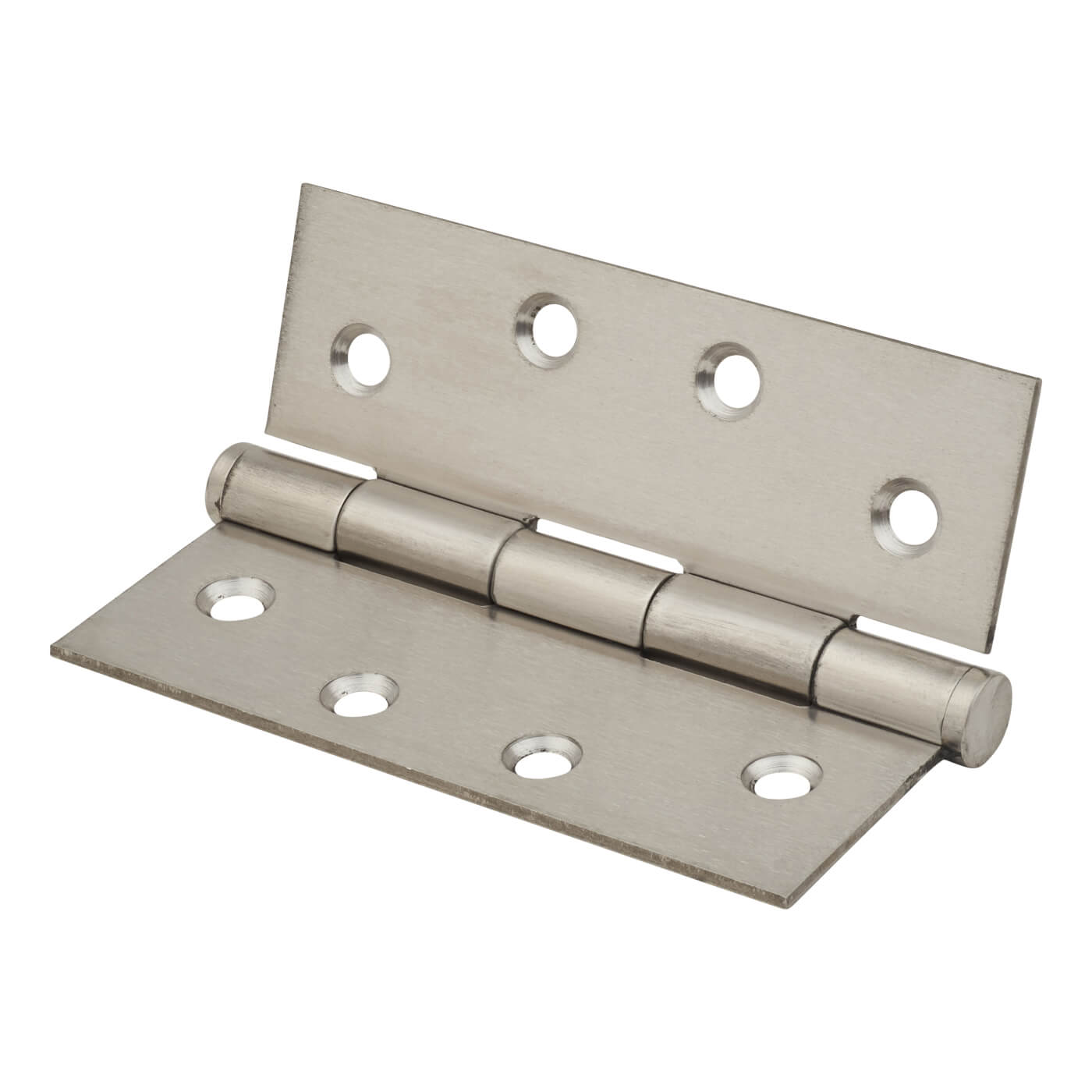 Pressed Butt Door Hinge - 102 x 76 x 2mm - Satin Stainless Steel - Pair - view 3