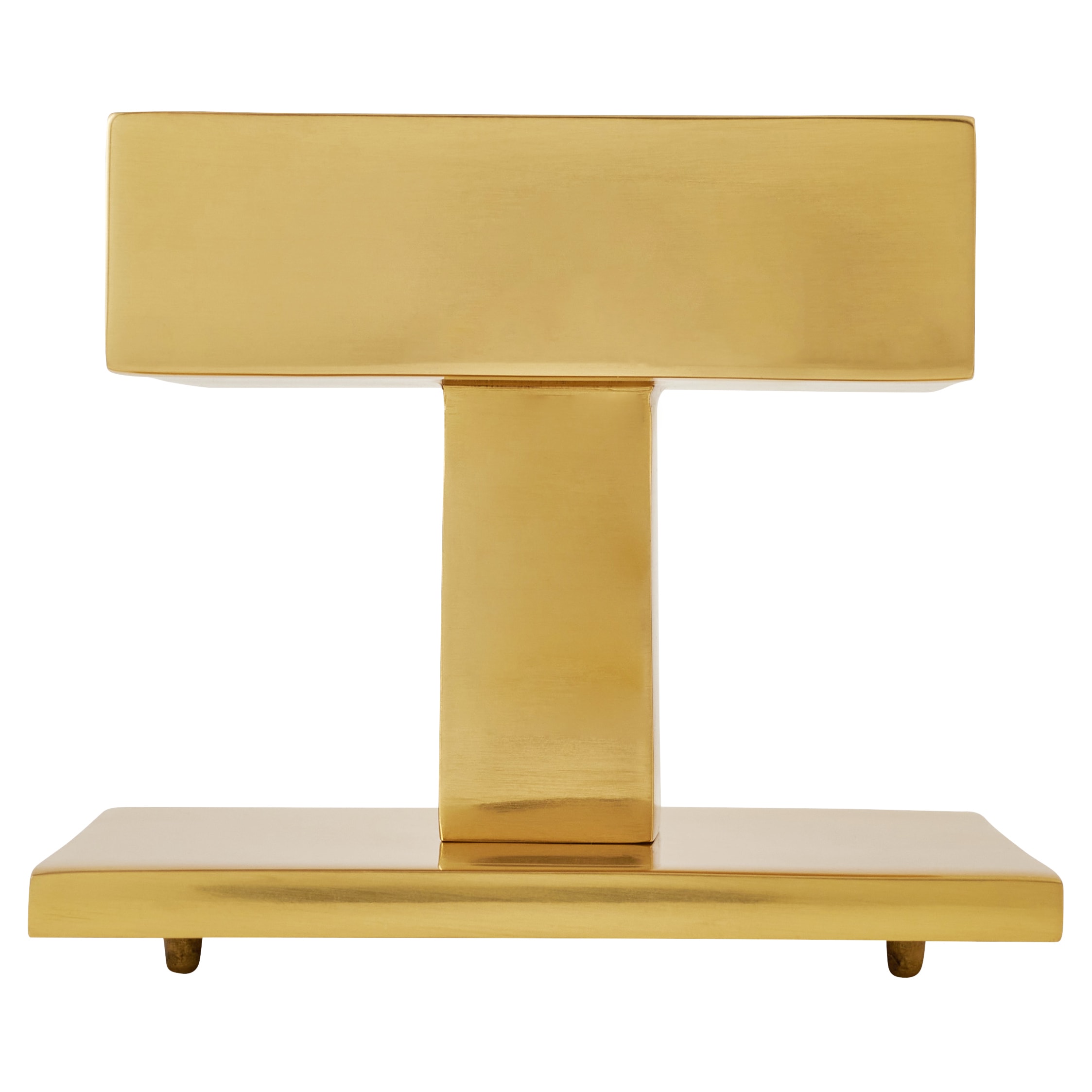 Marcus Polished Brass Square Centre Door Knob - 89 x 89mm Square Rose - view 2