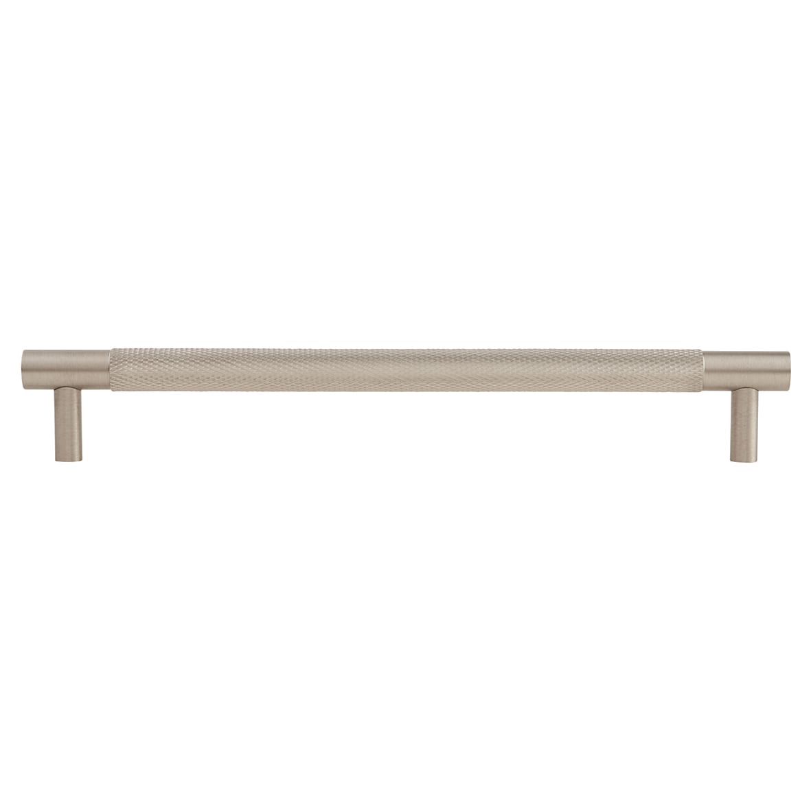 Brunel 13mm Knurled T-Bar Cabinet Pull Handle - 192mm Centres - Satin Nickel - view 2