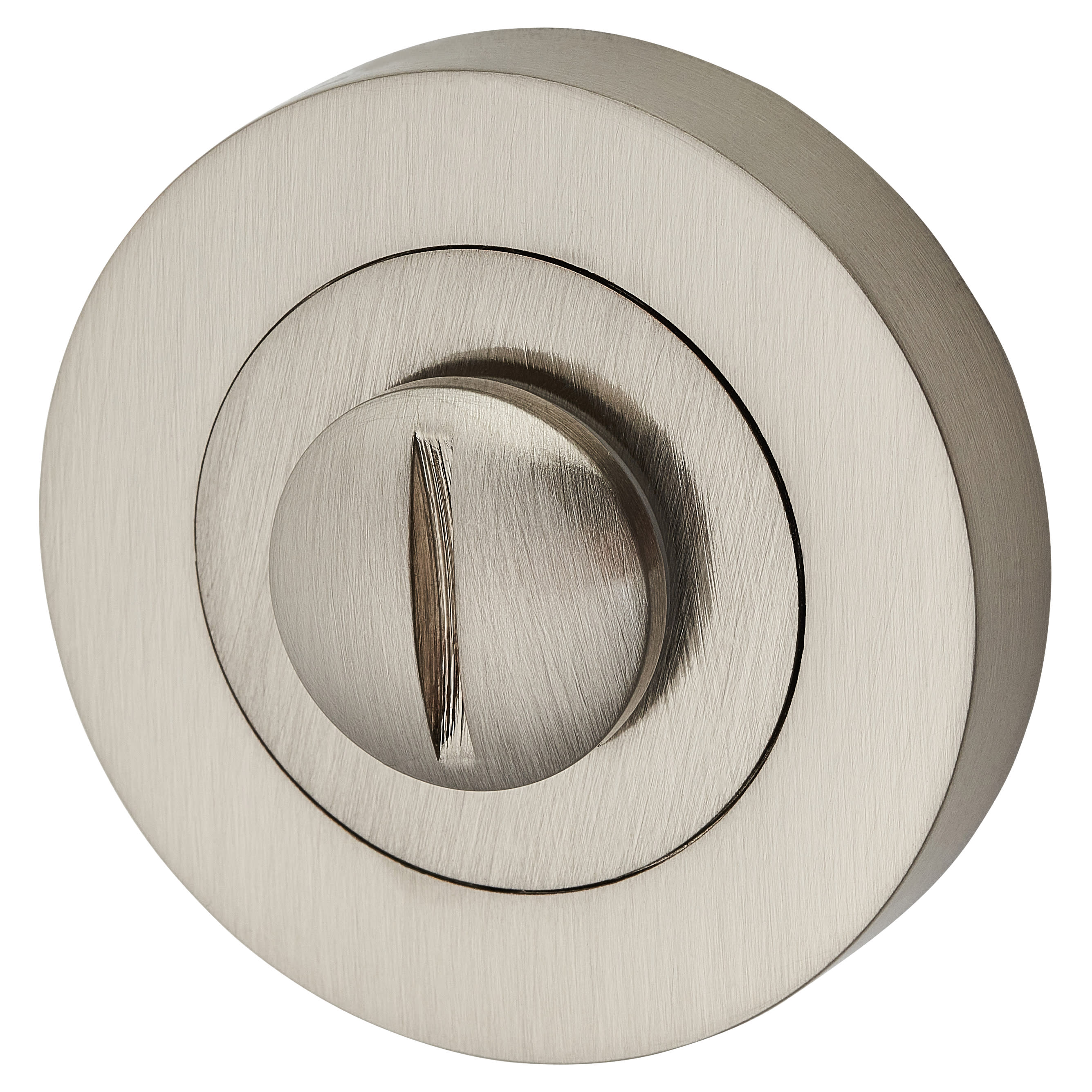Brass Varese Bathroom Turn & Release - 50mm Diameter - Satin Nickel - view 2