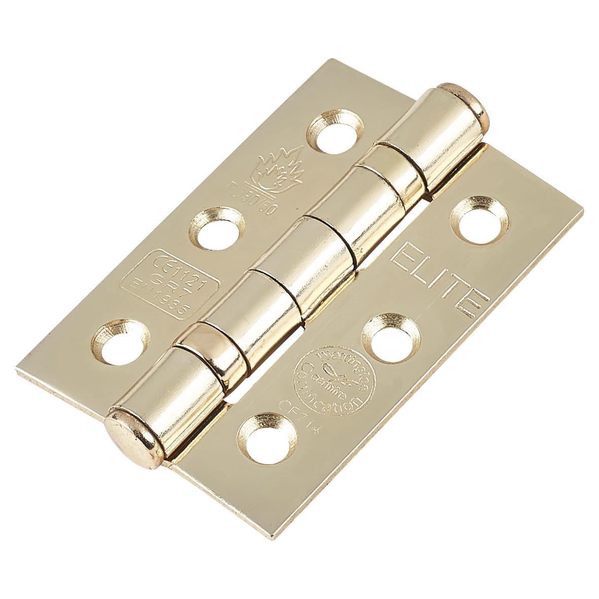 Polished Brass Bathroom Deadbolt Lock Door Handles on Rose Pack - Ella Range - view 7