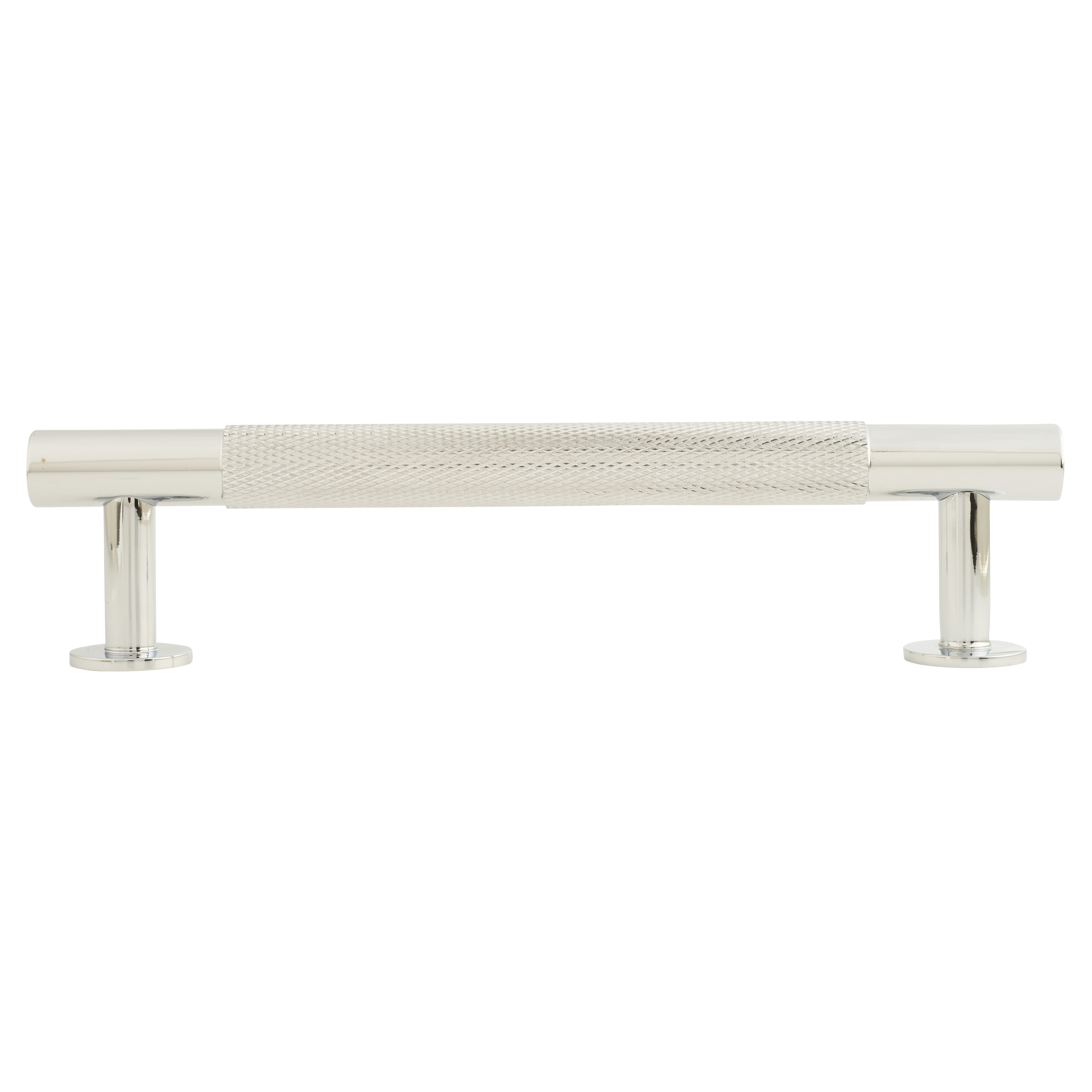13mm Knurled T-Bar Cabinet Pull Handle - 128mm Centres - Polished Chrome - view 2