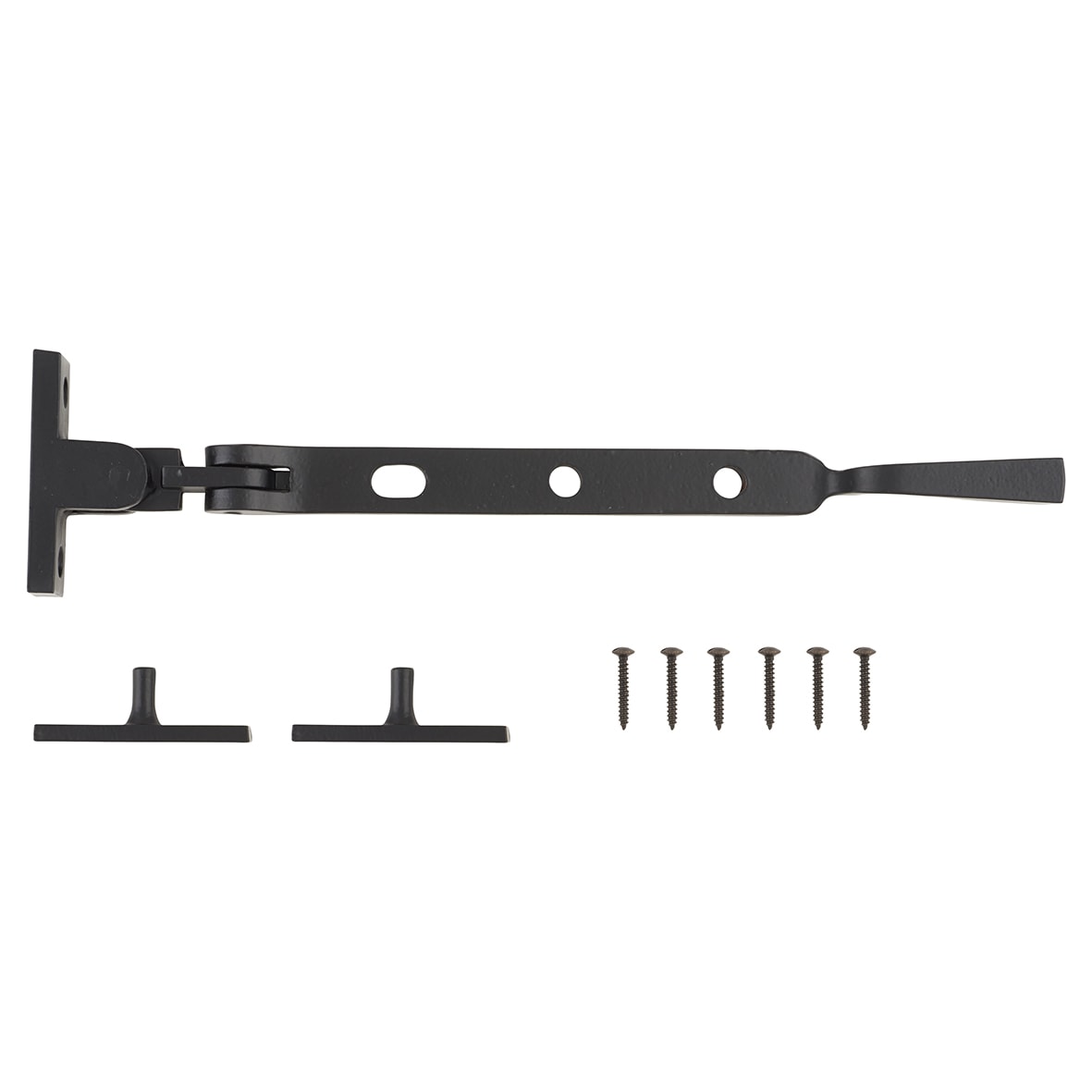 Square Casement Window Stay - 8"/200mm - Smooth Black - view 4