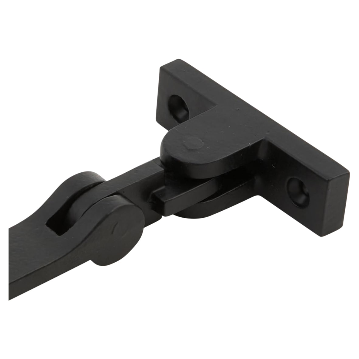 Square Casement Window Stay - 8"/200mm - Smooth Black - view 5