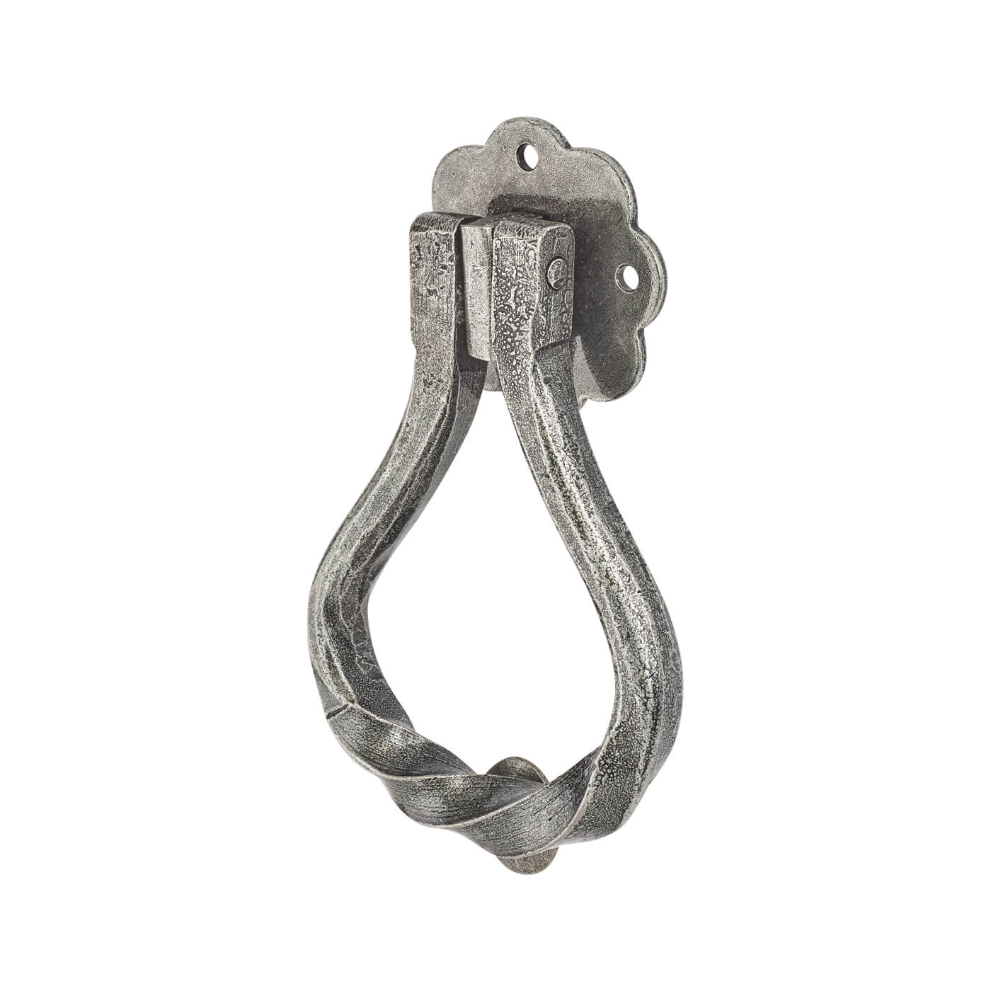 Pear Shaped Ring Door Knocker - Pewter - 133 x 101mm - view 2