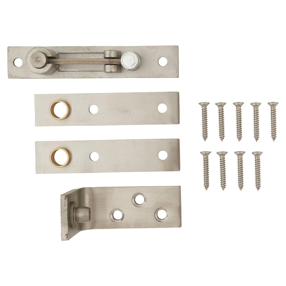 Toilet Cubicle Pivot Set - to suit doors up to 80kg - Stainless Steel - view 7