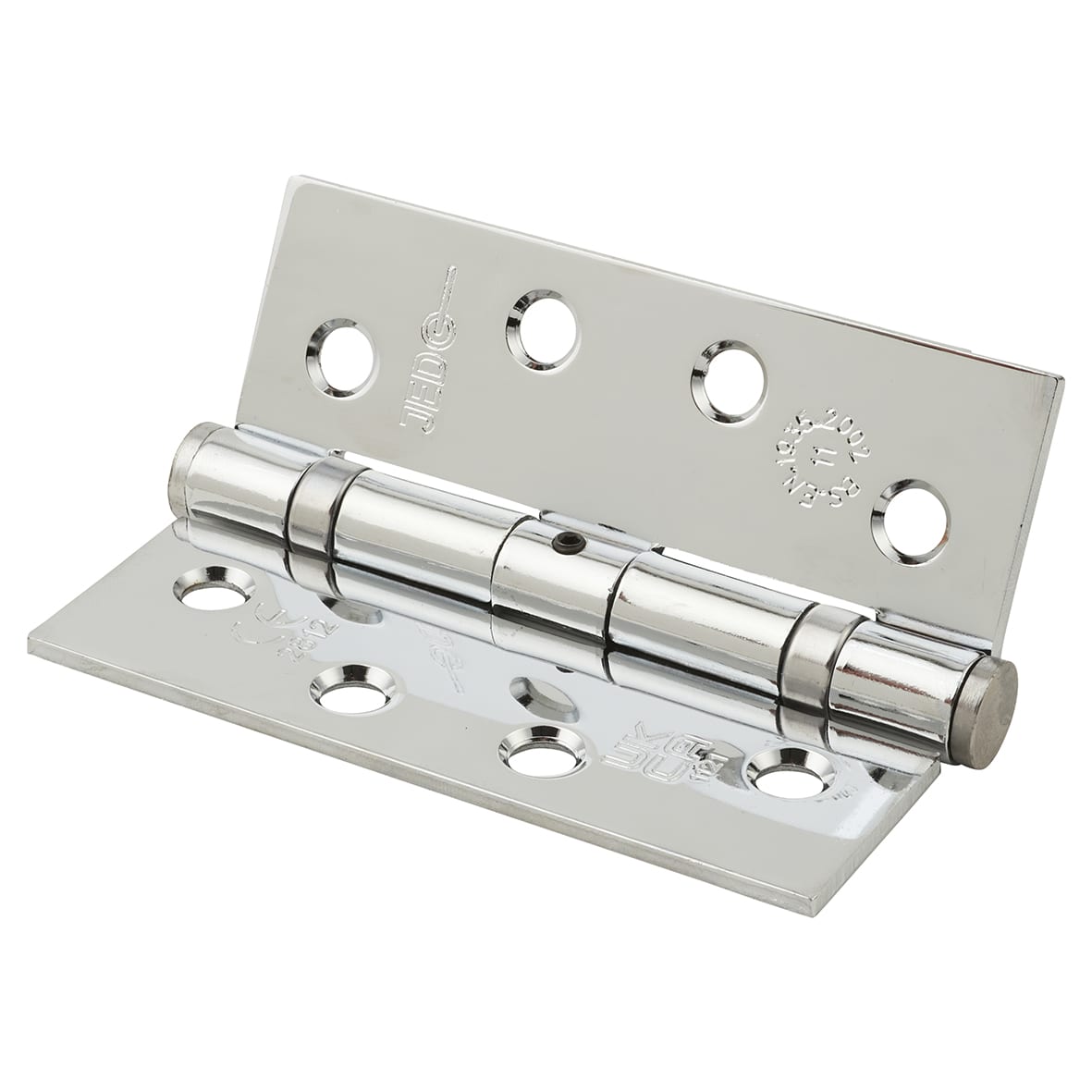 Twin Ball Bearing Steel Grade 11 Butt Fire Door Hinge - 102 x 76 x 2.7mm - Pol Chrome - Pair - view 6