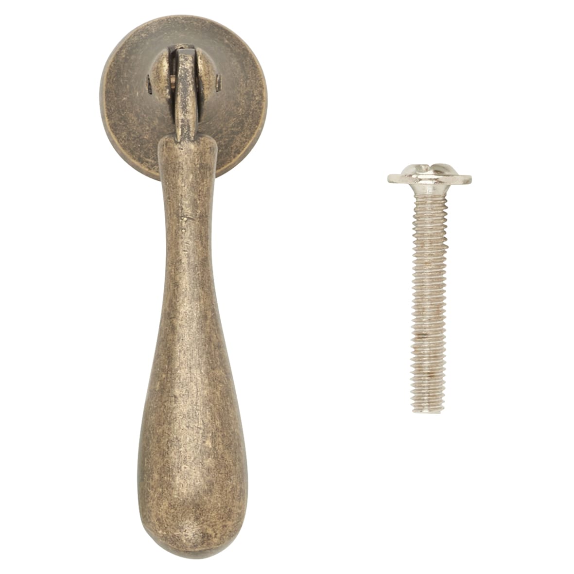 Antique Style Pendant Cabinet Drop Handle - 60mm Centres - Antique Brass - view 6
