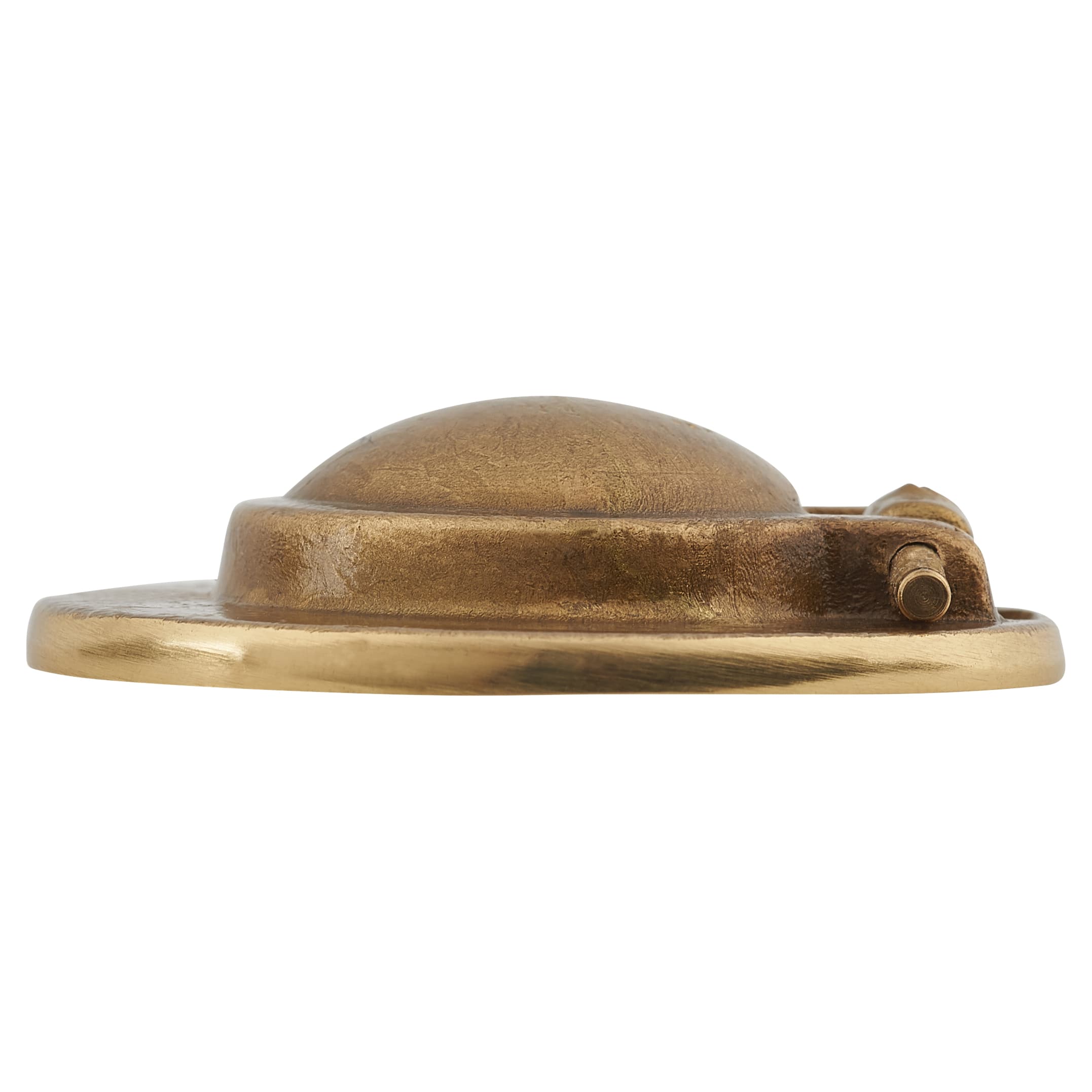Round Flush Ring Cabinet Pull Handle - 38mm Diameter - Polished Brass - view 4