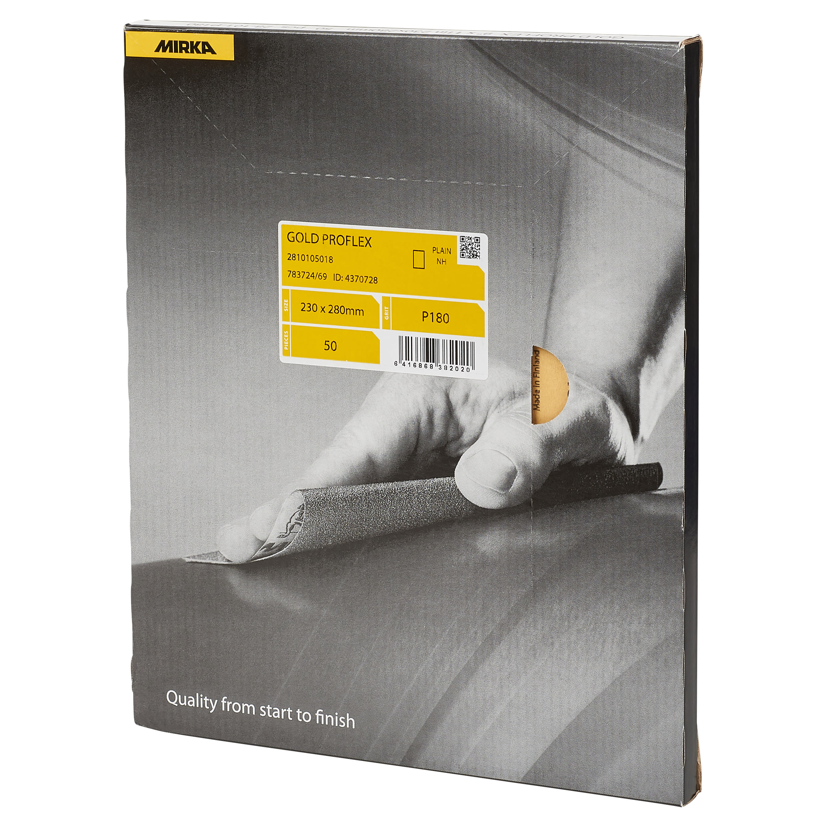Gold Proflex Sanding Sheets - 230 x 280mm - Grit P180 - Pack of 50 - view 3