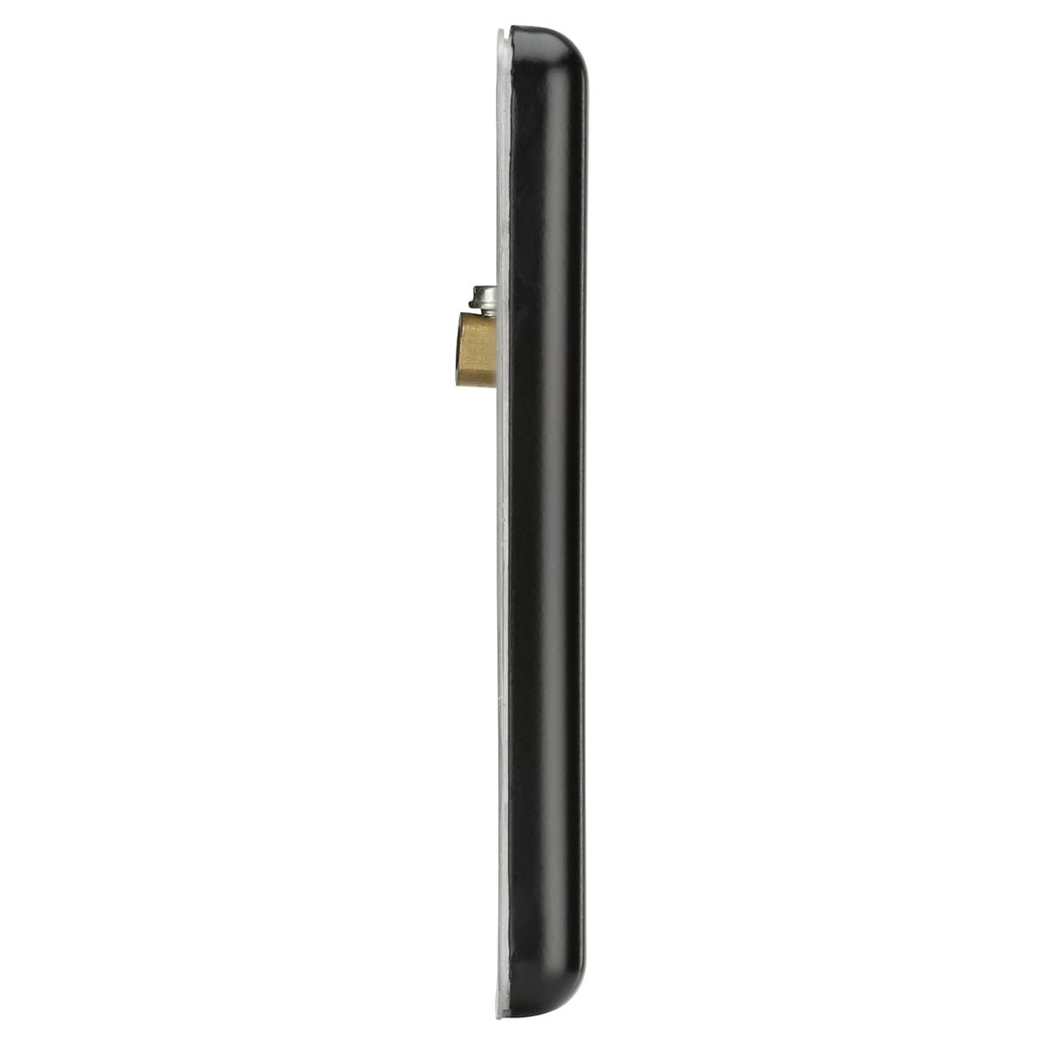 2 Gang Round Edge Blank Plate - Matt Black - view 3
