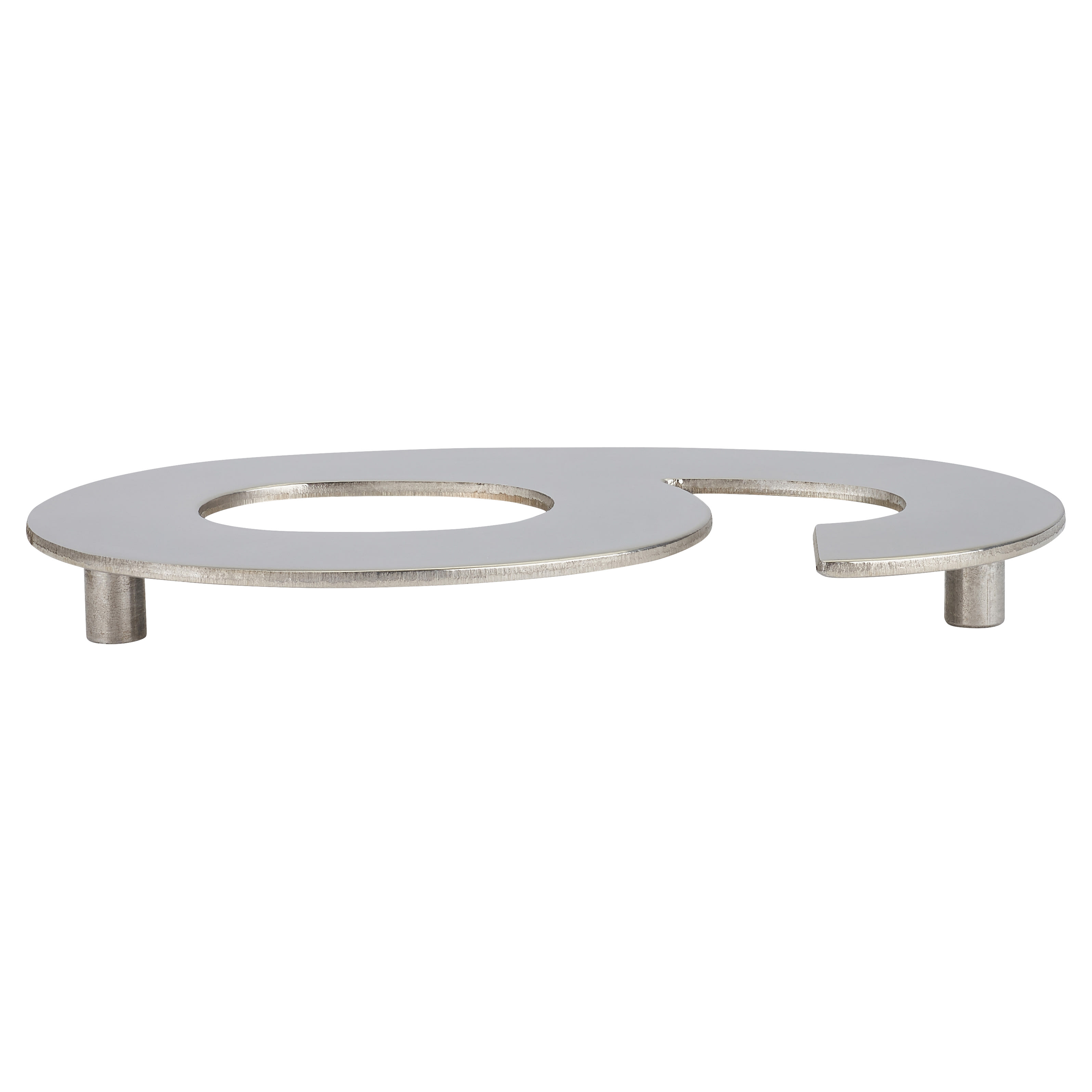 100mm Concealed Screw Fix Door Numeral - 6 / 9 - Polished Stainless Steel - view 3