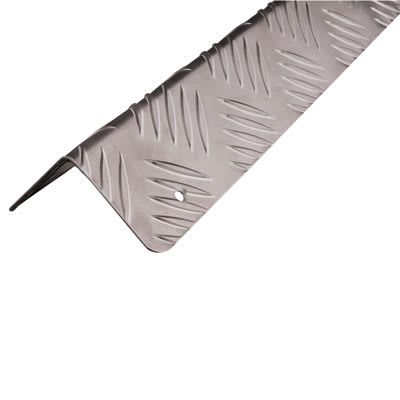 2400mm Aluminium Angle - Equal Sided - 50 x 50 x 1.5mm - Checker Plate 5 Bar Tread - Mill - view 2