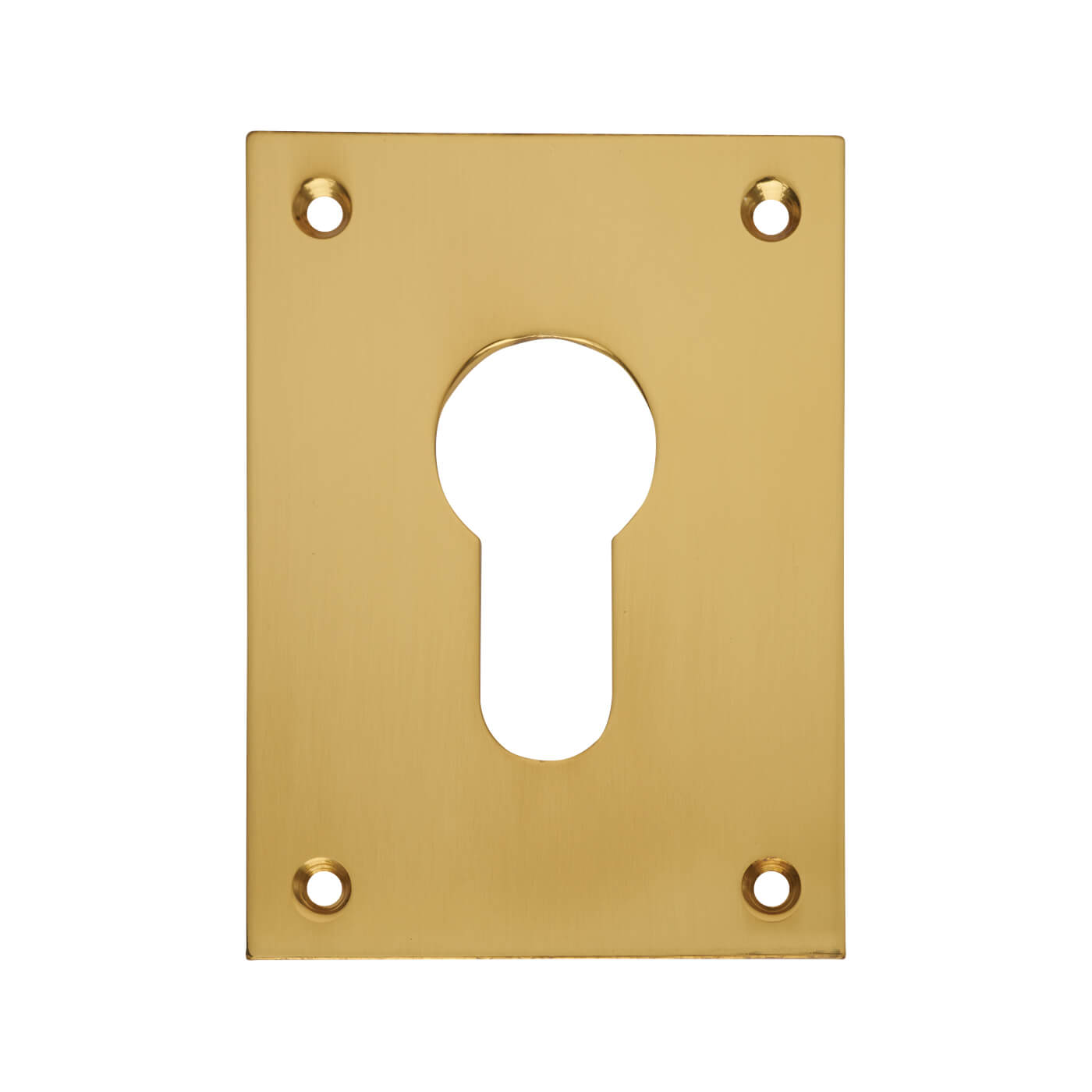 Jumbo Escutcheon - 65.5 x 47.6mm - Euro - Polished Brass - view 2