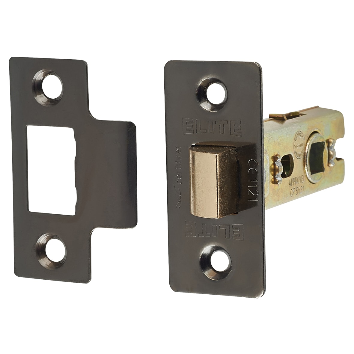 Black Nickel Scroll Latch Door Handles on Rose Pack - Scarlett Range - view 6
