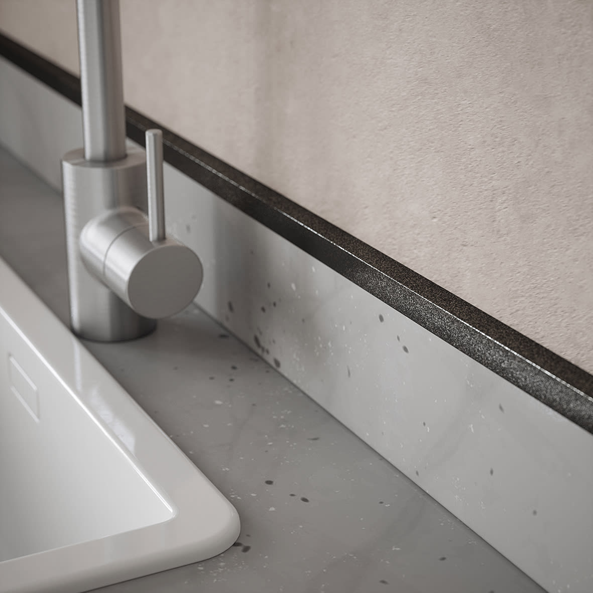 2500mm Aluminium Angle - Equal Sided - 23.5 x 23.5 x 1mm - Pewter Effect - view 3
