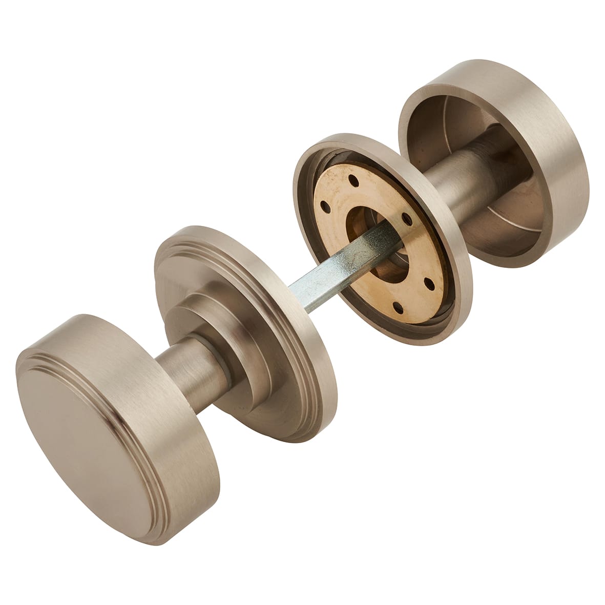 Satin Nickel Mortice Door Knob - 62mm Rose Diameter - Riley Range - view 3