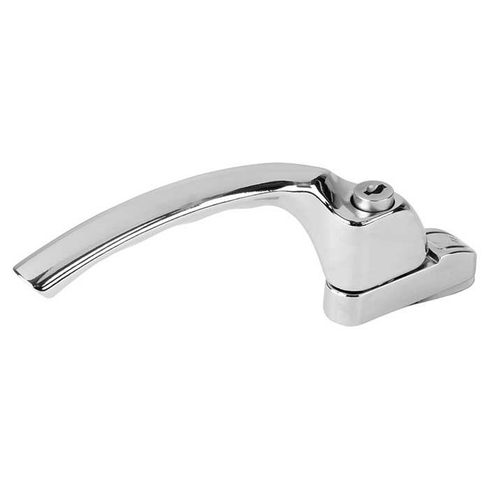 uPVC/Timber Espagnolette Locking Multipoint Window Handle - Left Hand - Polished Chrome - view 2