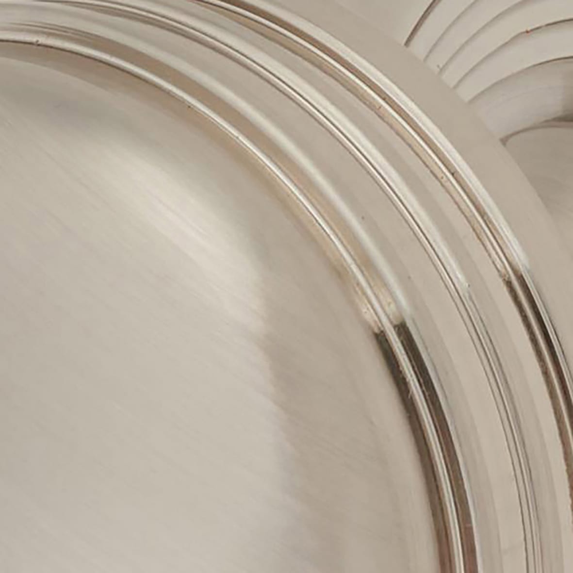 Satin Nickel Ringed Mortice Door Knob - 63mm Rose Diameter - view 2