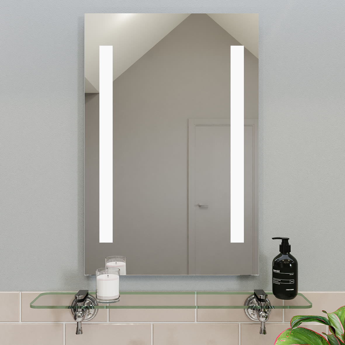 Thornton LED Bathroom Mirror - Rectangle - 600 x 400mm - 6000K/6500K - view 2