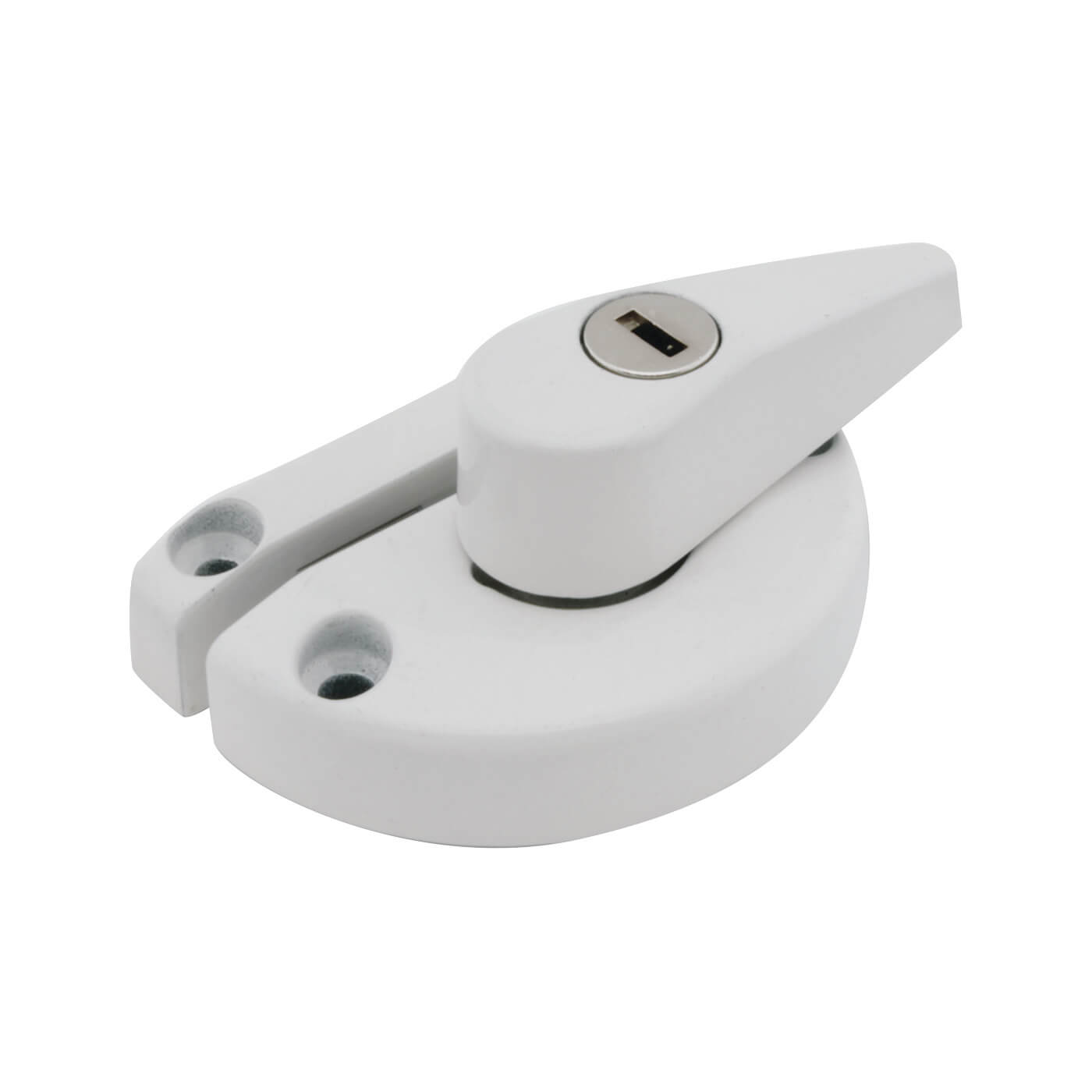 uPVC/Timber 10mm Narrow Back Keep Locking Fitch Sash Window Fastener - 65 x 10mm - White - view 2