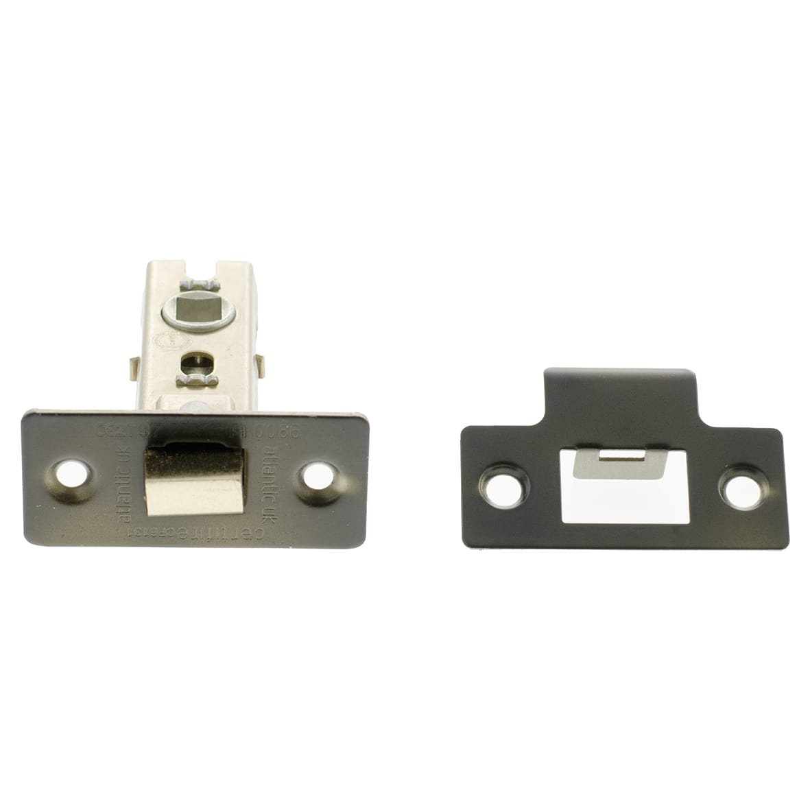 Fire-Rated Tubular Latch - 63mm Case - 45mm Backset - Square - Urban Dark Bronze - view 2