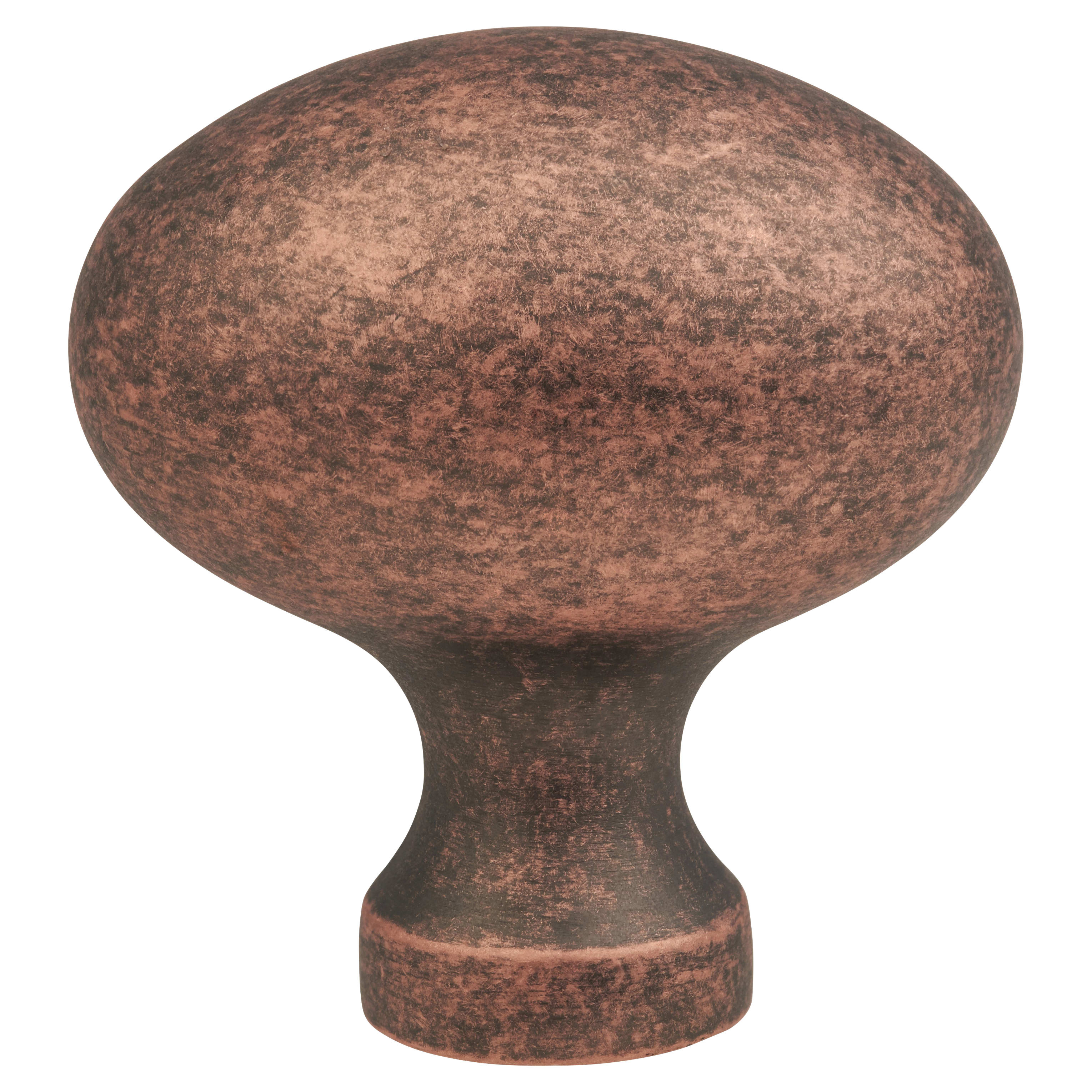 Oval Cabinet Knob - 34 x 23mm - Antique Copper - view 3