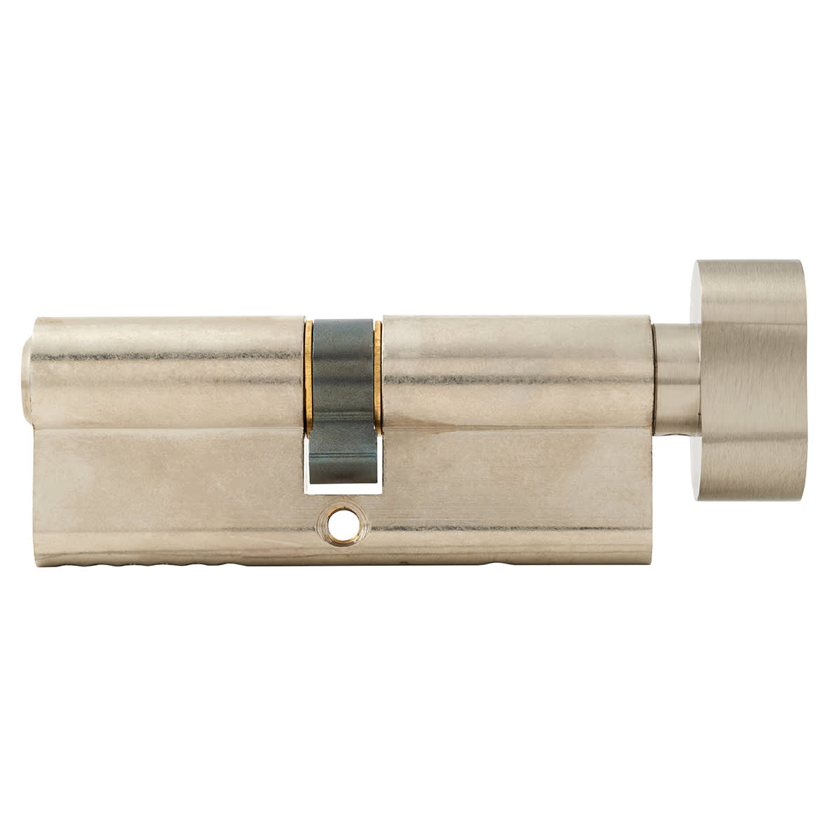 6 Pin 80mm Euro Thumbturn Cylinder - 40mm Turn + 40mm - Satin Nickel - Keyed to Differ - view 3
