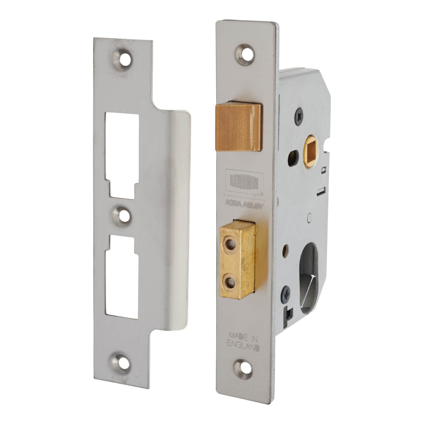 2241 Bolt Through Oval Sashlock - 77mm Case - 57mm Backset - Stainless Steel - view 2