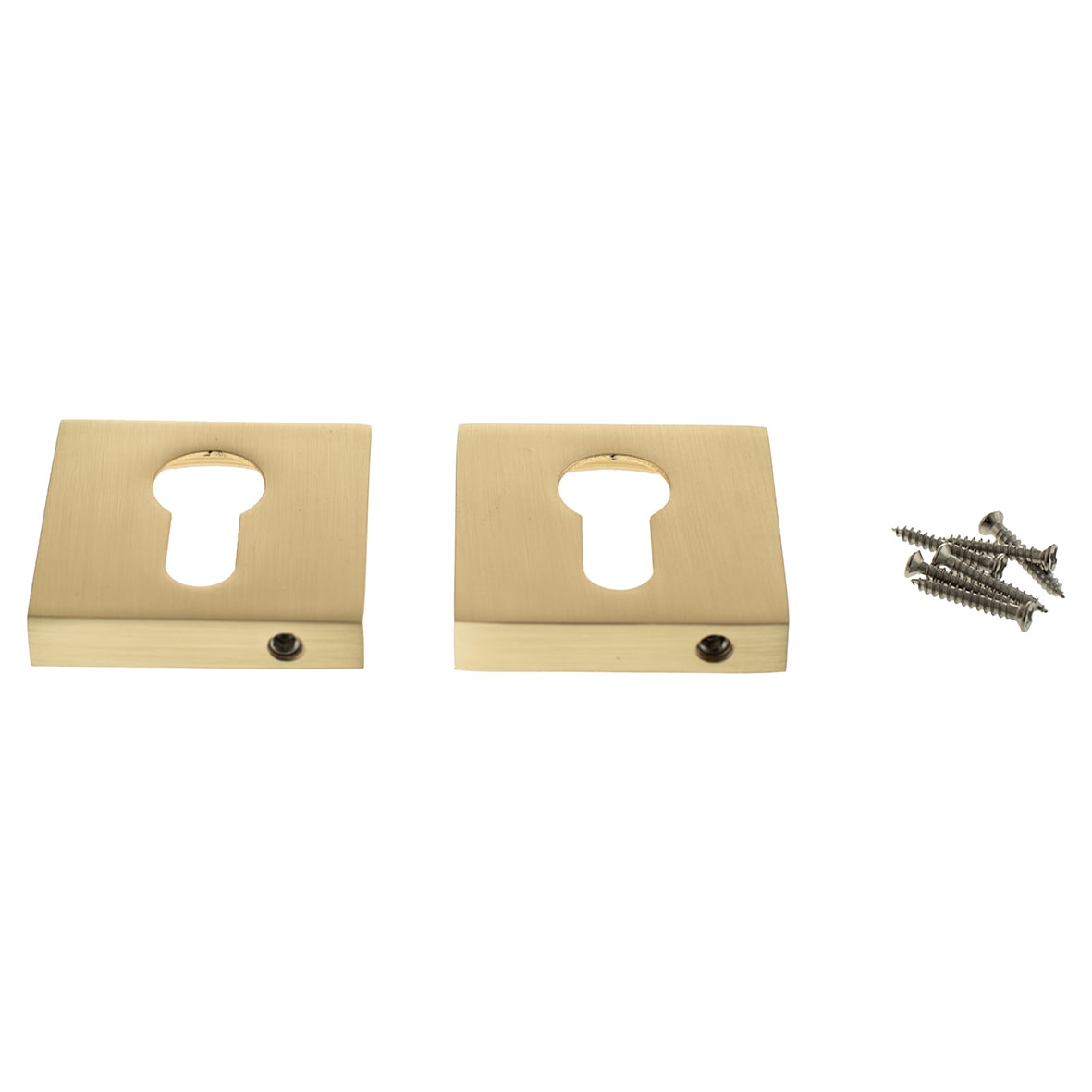 Inner 1 Turn & Release with Square Stepped Rose - 47 x 47mm - Satin Brass - view 2